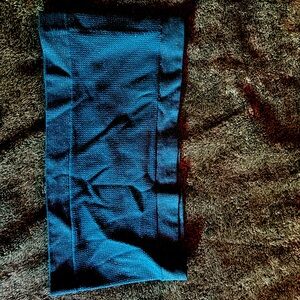 Blue Textured Fabric Piece